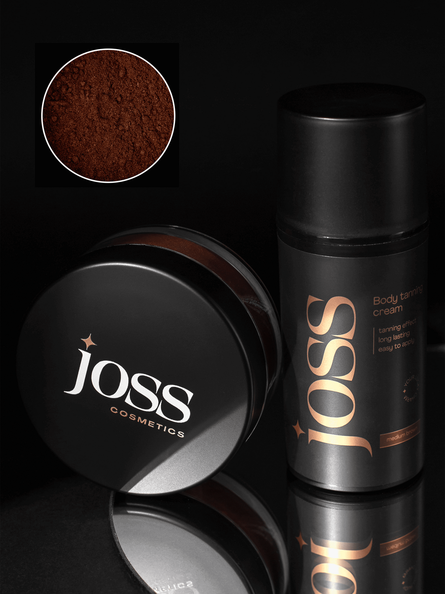 Tanning cream + Sparkling loose powder (Rich cooper)