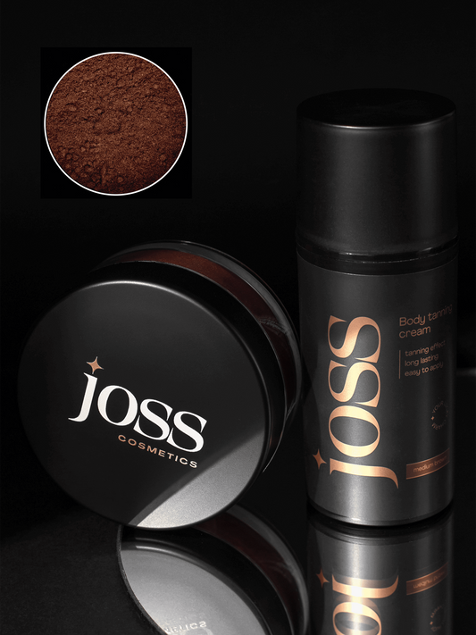 Tanning cream + Sparkling loose powder (Bronze)