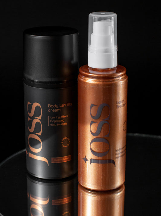 Tanning cream + Liquid bronzer