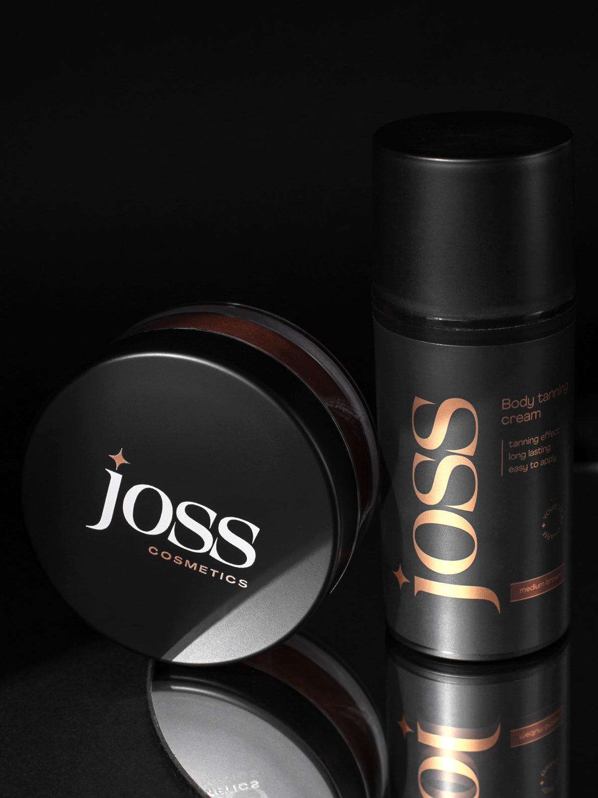 Tanning cream + Sparkling loose powder